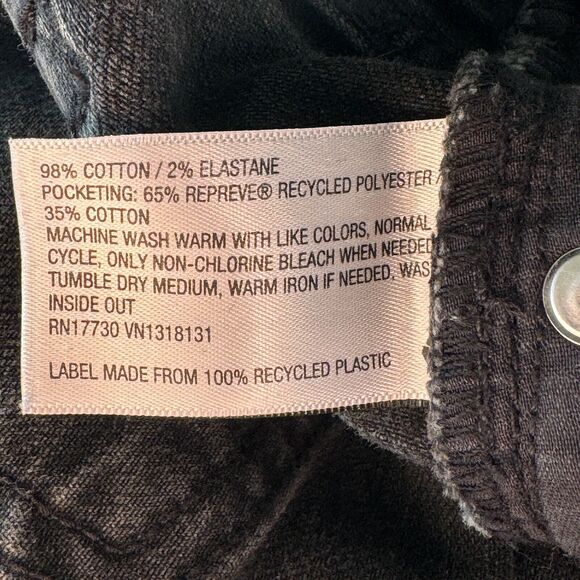 Wild Fable SZ 8/29R Cuffed Jean Shorts Highest-Rise Pockets Zip-Fly Black Wash - Picture 7 of 7